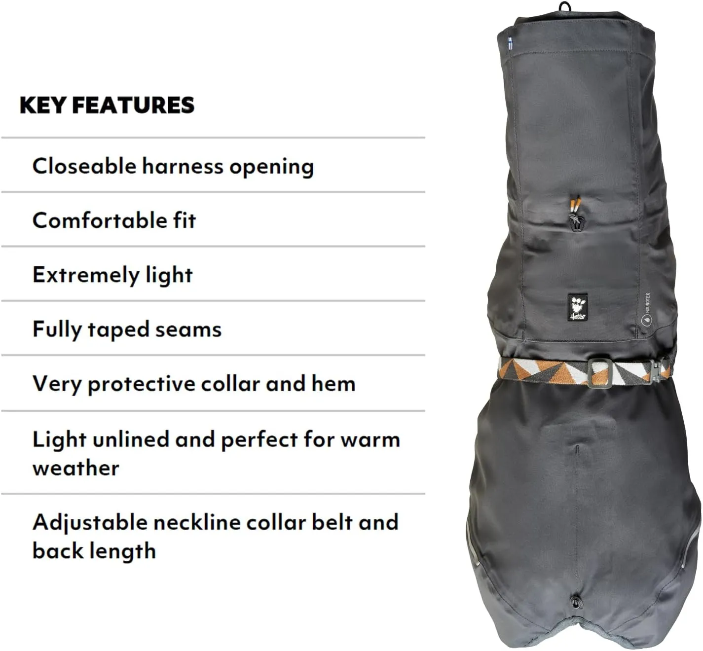 Hurtta Mudventure ECO Dog Coat, BlackBerry, 16 in
