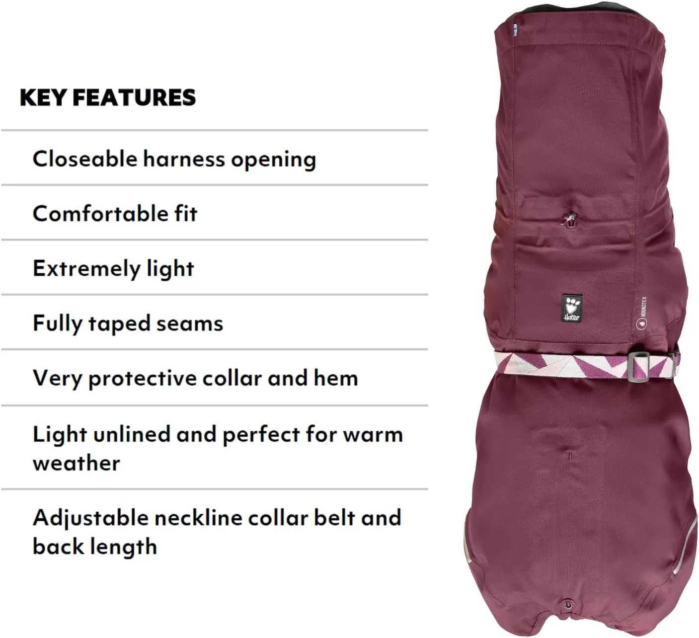 Hurtta Mudventure ECO Dog Coat, Eggplant, 18 in