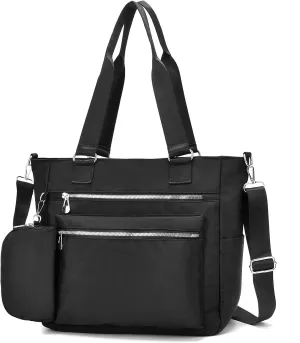 I IHAYNER Laptop Tote Bag for Women 15.6 Inch Waterproof Canvas Work Bag Business Briefcase Computer Bags for Travel