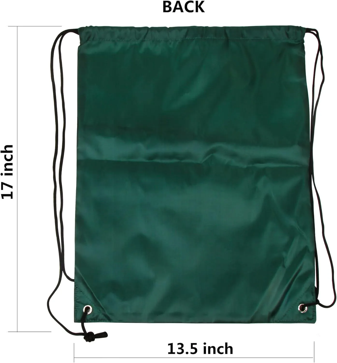 ICObuty Sports Gym Bag Sack Cheerleading Cheerleader Drawstring Backpack 6 Pack Men Women 210D Polyester Available for Heat Pressing (Forest/White)