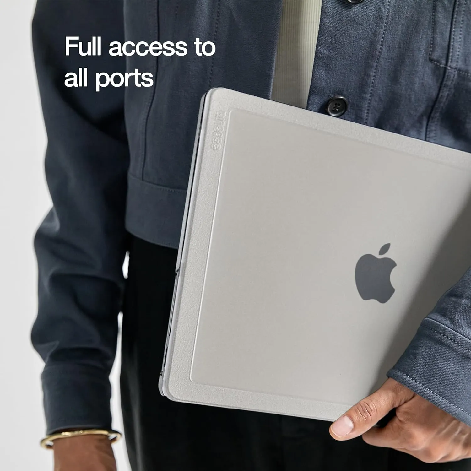 Incase Edge Hardshell with Makrolon® - MacBook Air 13 inch Case - 2025, 2024, 2023, 2022, M4, M3, M2 - MacBook Case, Laptop Cover, Protective Hard Shell, Scratch Resistant, Rubberized Feet - Clear