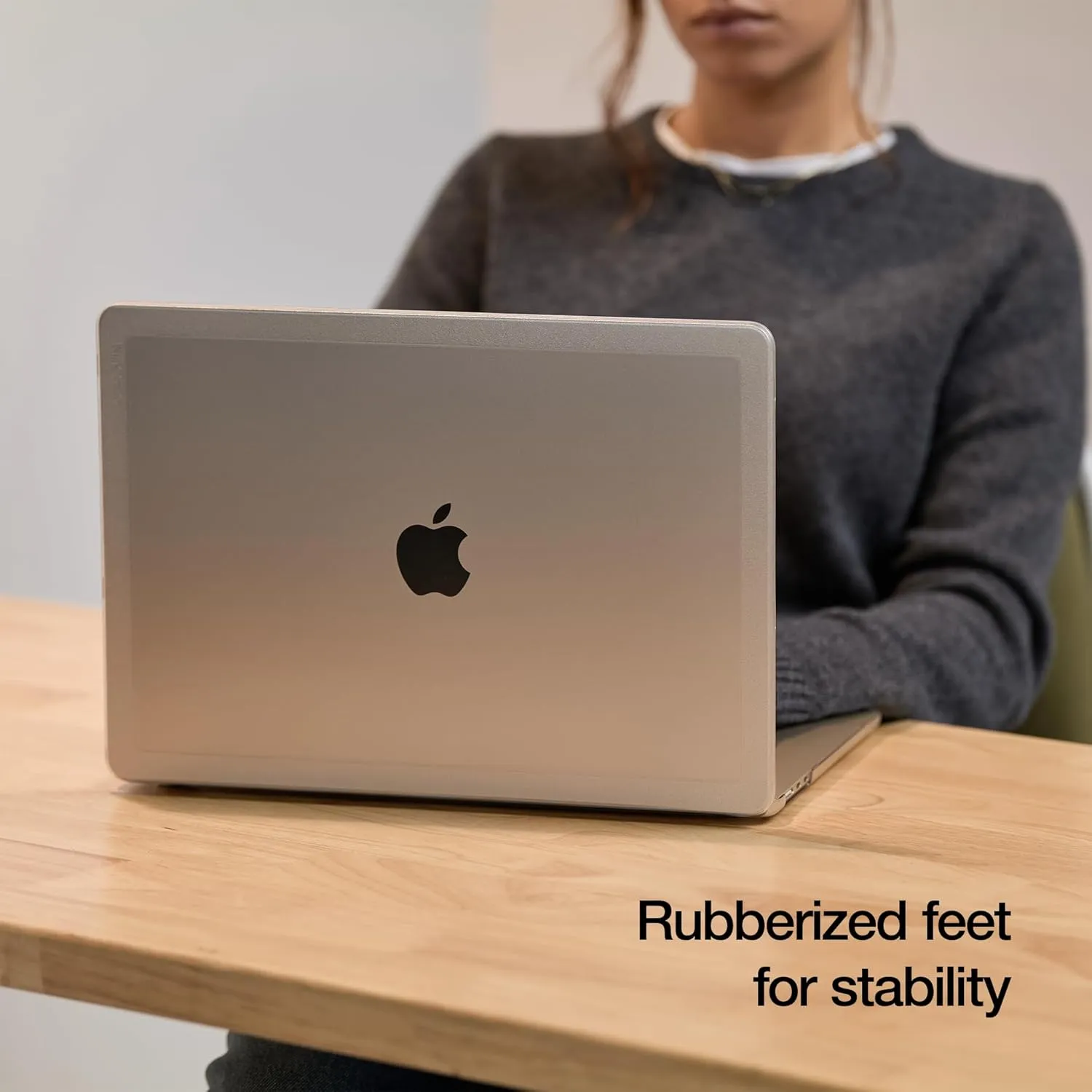 Incase Edge Hardshell with Makrolon® - MacBook Air 13 inch Case - 2025, 2024, 2023, 2022, M4, M3, M2 - MacBook Case, Laptop Cover, Protective Hard Shell, Scratch Resistant, Rubberized Feet - Clear