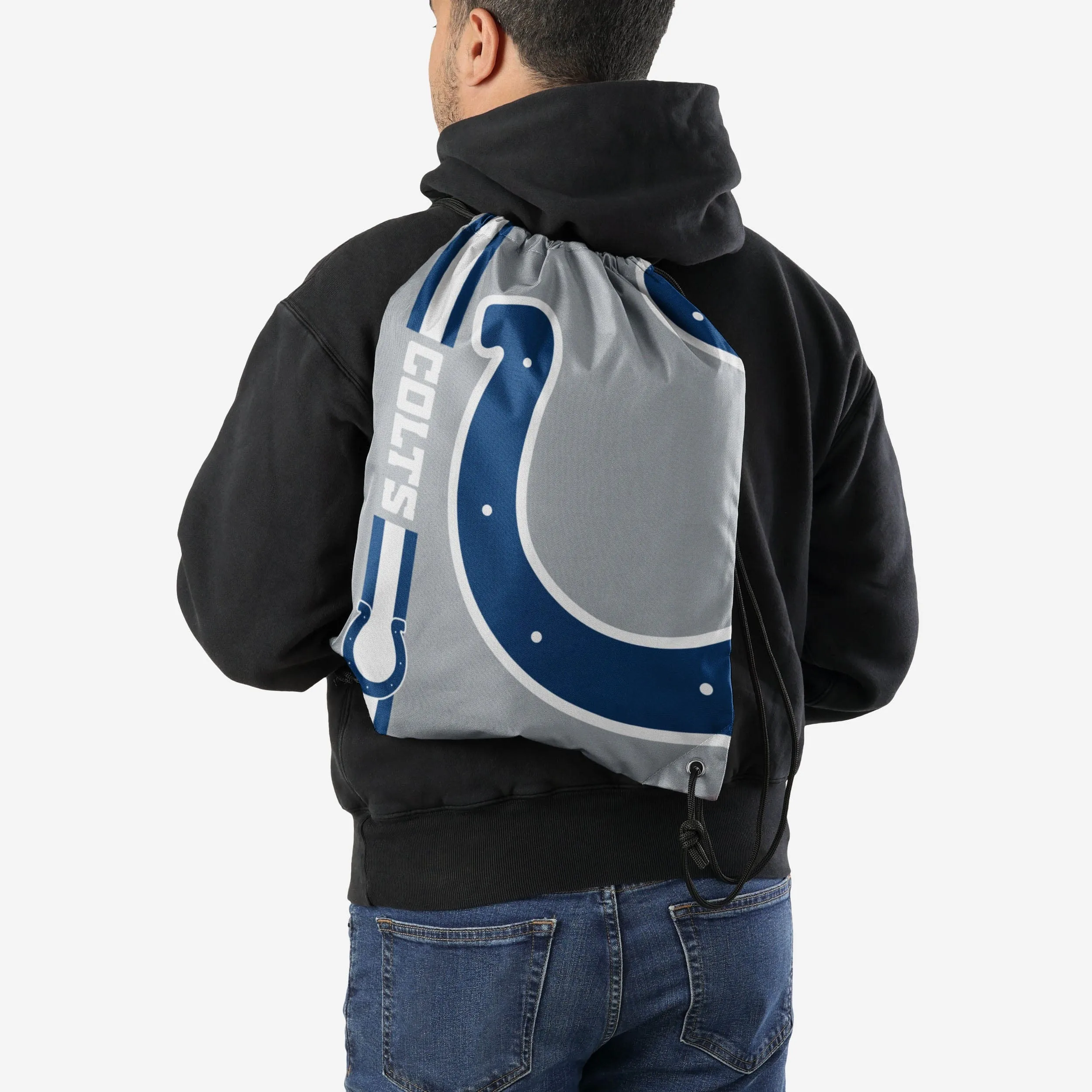 Indianapolis Colts Gray Alternate Color Big Logo Drawstring Backpack
