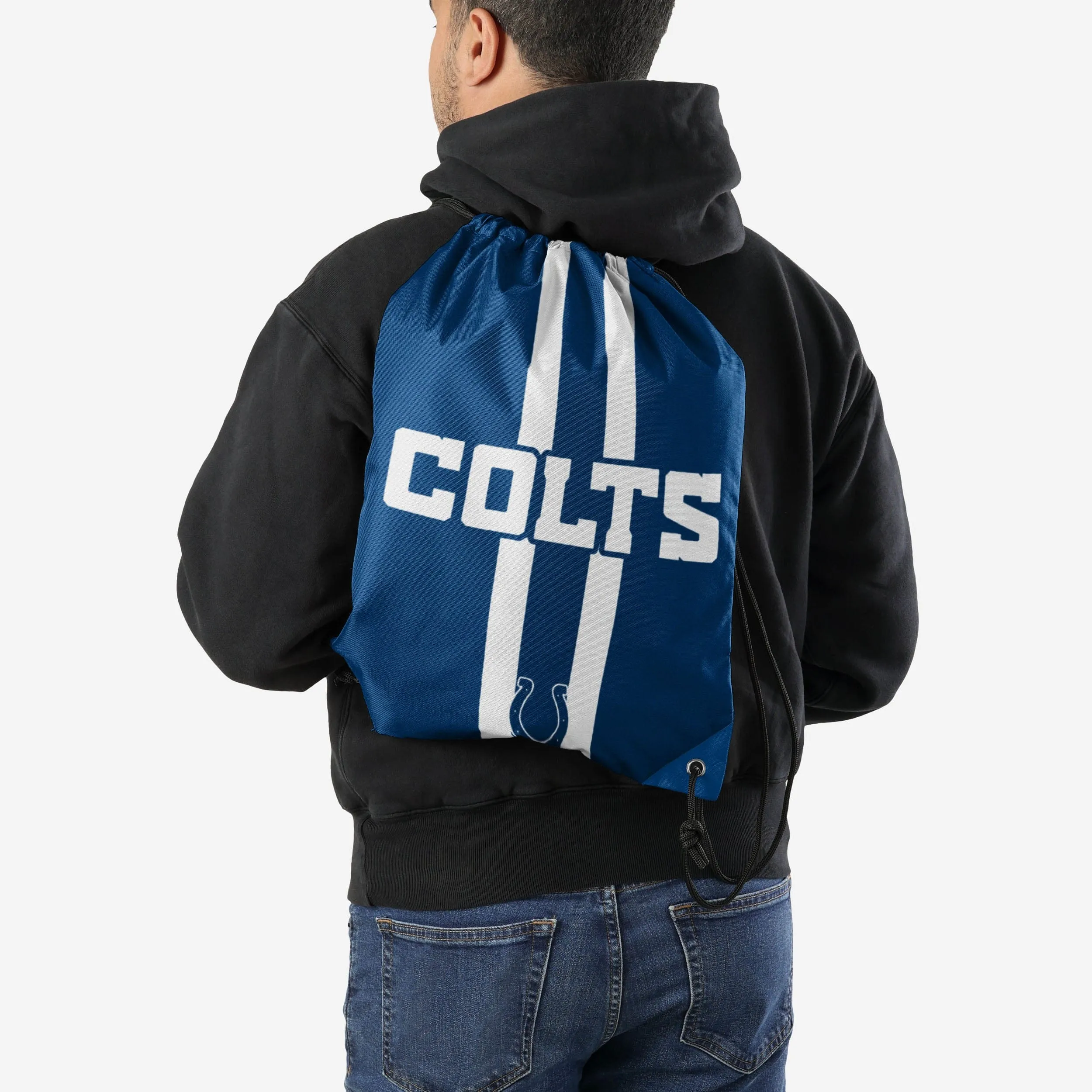 Indianapolis Colts Team Stripe Wordmark Drawstring Backpack