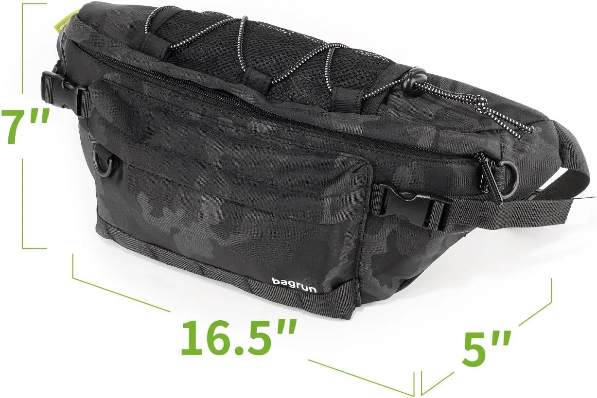 Industrial Utility Sling Bag - Chest Shoulder Crossbody Everyday Carry Backpack for Tactical, Travel, Gym, Sport (Cool Black Camouflage)
