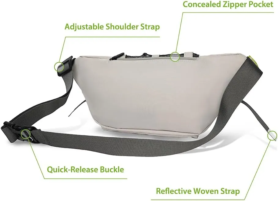 Industrial Utility Sling Bag - Chest Shoulder Crossbody Everyday Carry Backpack for Tactical, Travel, Gym, Sport (Fashionable Light Grey)