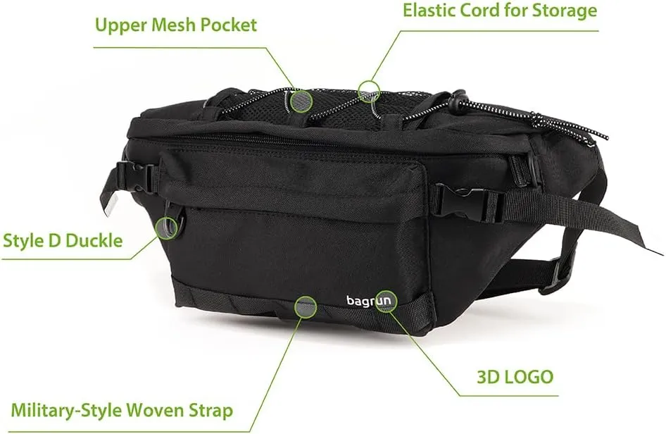 Industrial Utility Sling Bag - Chest Shoulder Crossbody Everyday Carry Backpack for Tactical, Travel, Gym, Sport (Urban black)