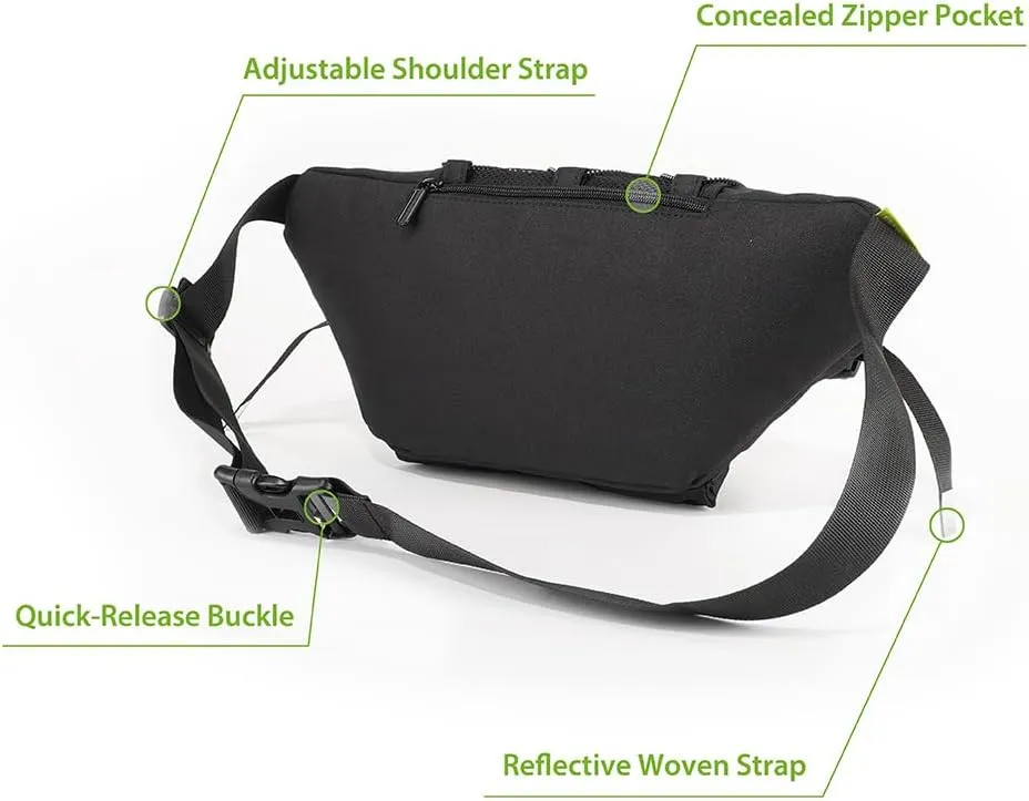 Industrial Utility Sling Bag - Chest Shoulder Crossbody Everyday Carry Backpack for Tactical, Travel, Gym, Sport (Urban black)