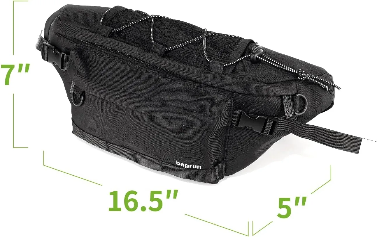 Industrial Utility Sling Bag - Chest Shoulder Crossbody Everyday Carry Backpack for Tactical, Travel, Gym, Sport (Urban black)