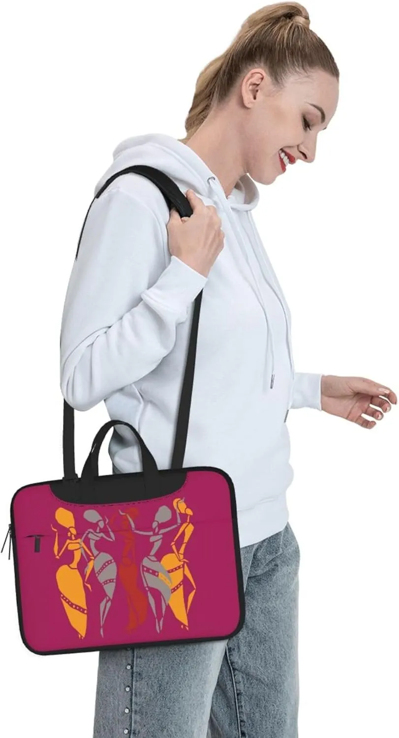 International Chess Piece Chessboard Laptop Shoulder Bag ​for Men Women, Computer Carrying Case Messenger Bag with Strap
