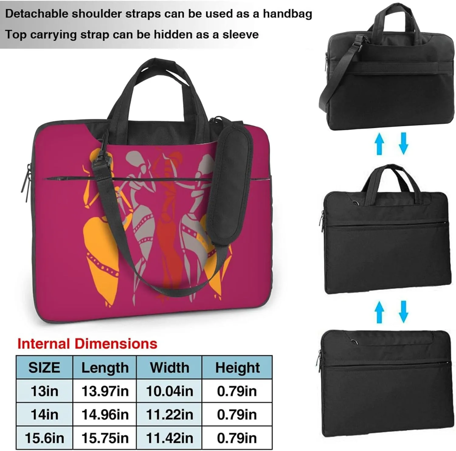 International Chess Piece Chessboard Laptop Shoulder Bag ​for Men Women, Computer Carrying Case Messenger Bag with Strap