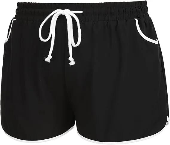 IN'VOLAND Women's Plus Size Swim Shorts Quick Dry Beach Boardshorts Swimwear Bottom Trunks with Pockets 2025