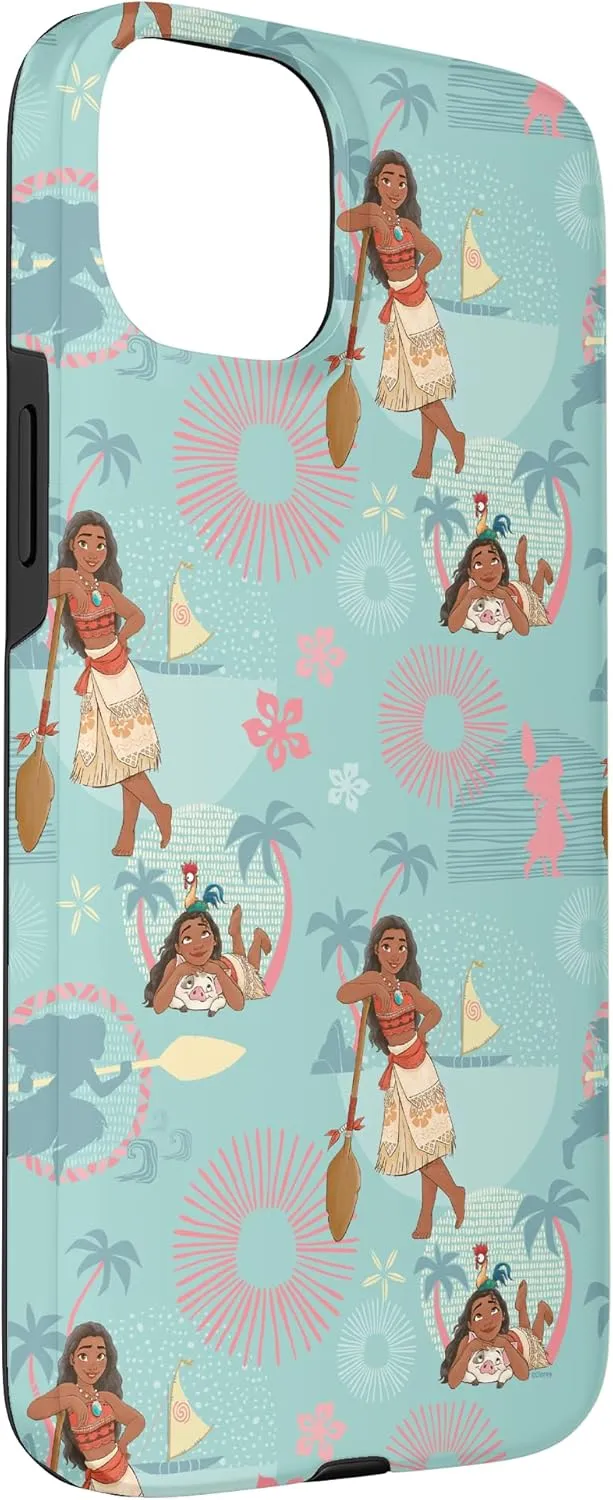 iPhone 15 Plus Disney Moana Tropical Summer Adventures with Pua and Heihei Case