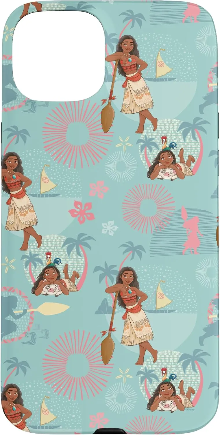 iPhone 15 Plus Disney Moana Tropical Summer Adventures with Pua and Heihei Case