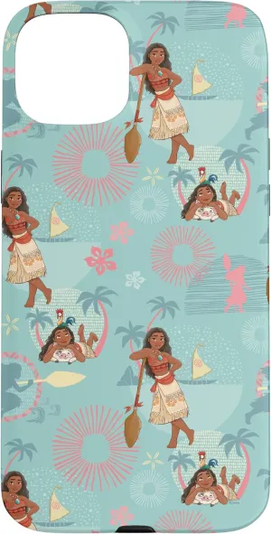 iPhone 15 Plus Disney Moana Tropical Summer Adventures with Pua and Heihei Case