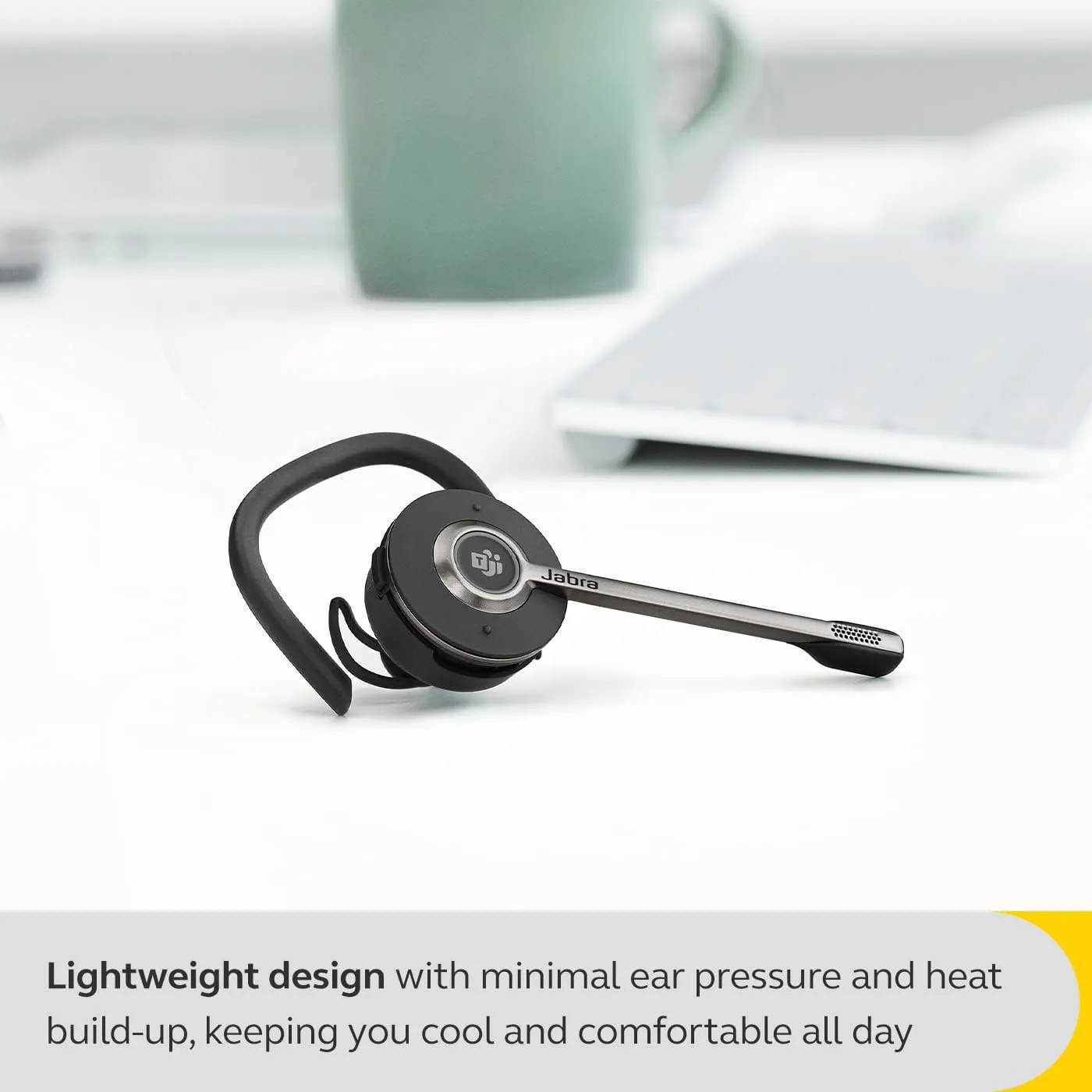 Jabra Engage 55 Convertible Wireless Headset with Ear Hook, Headband & Neckband, Link 400 USB-A DECT Adapter – Noise-Cancelling Microphone – MS Teams Certified, Works with All Other Platforms – Black