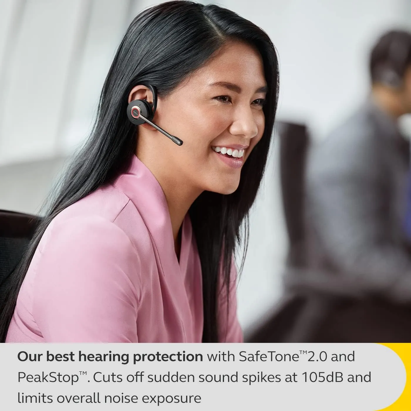 Jabra Engage 55 Convertible Wireless Headset with Ear Hook, Headband & Neckband, Link 400 USB-A DECT Adapter – Noise-Cancelling Microphone – MS Teams Certified, Works with All Other Platforms – Black