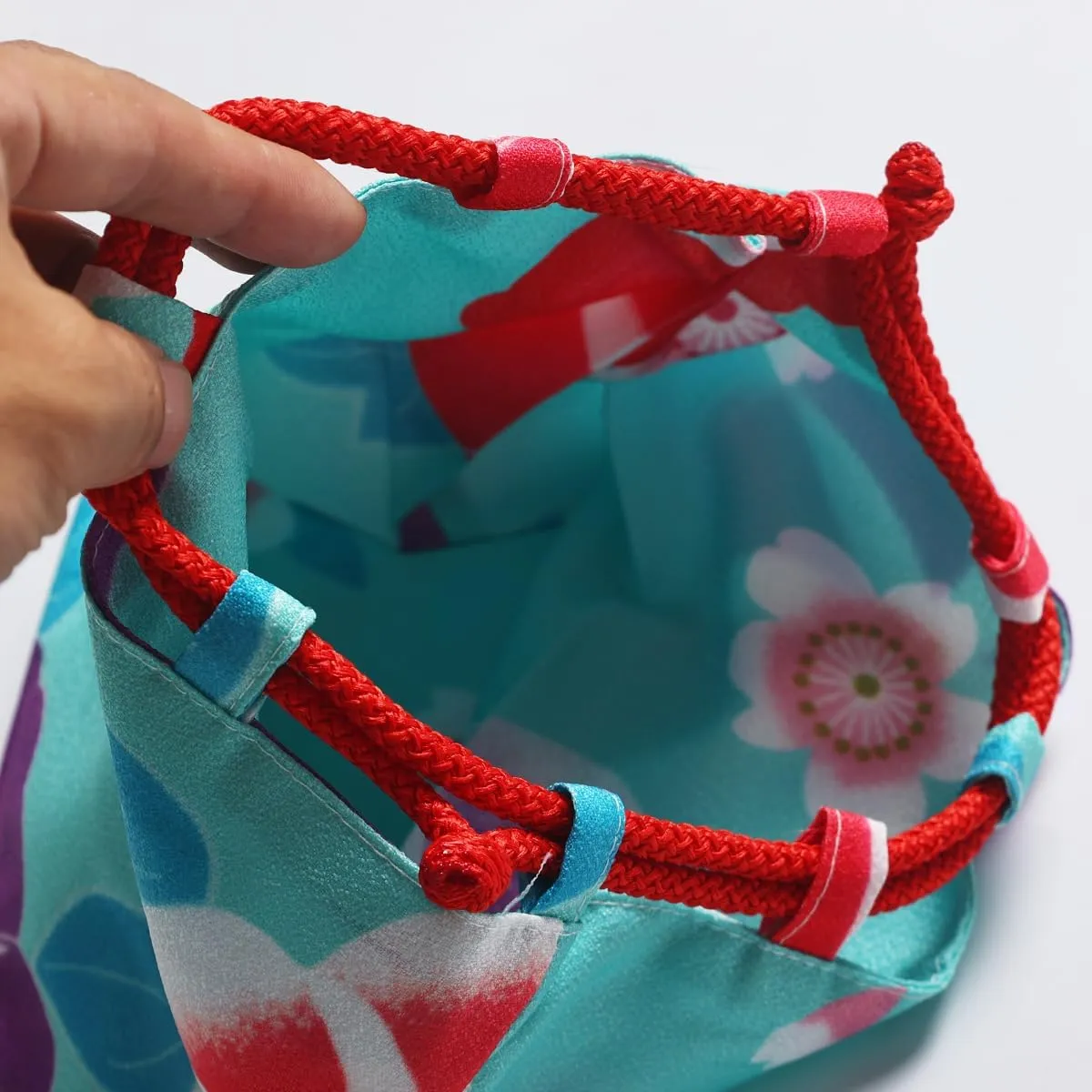 Japanese Drawstring Bag Kimono Handbag Blossom Sakura Bag Vintage Jewelry Coin Purse Gift Bag