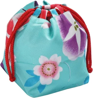Japanese Drawstring Bag Kimono Handbag Blossom Sakura Bag Vintage Jewelry Coin Purse Gift Bag