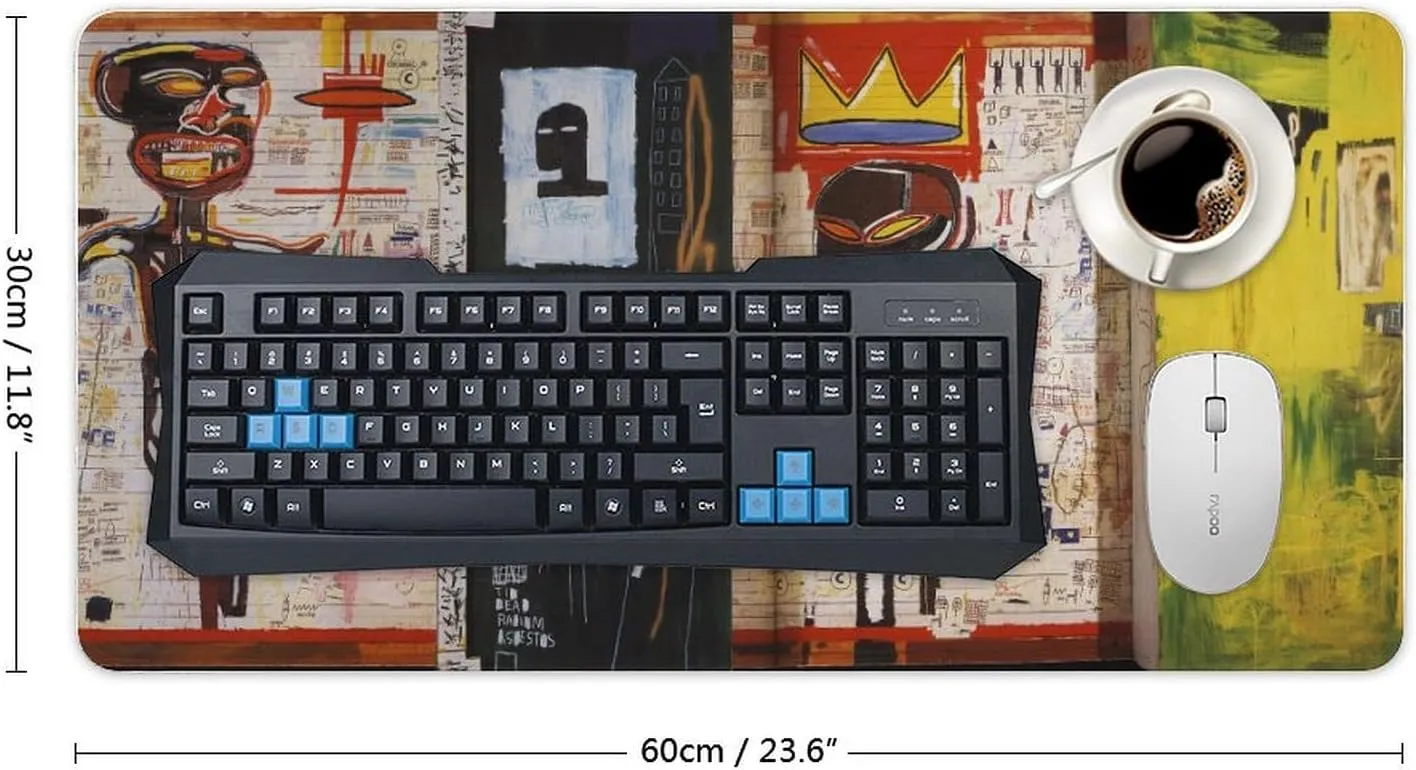 Jean Michel Basquiat Grillo Art Computer Essentials Work Home Office Supplies 30x60cm
