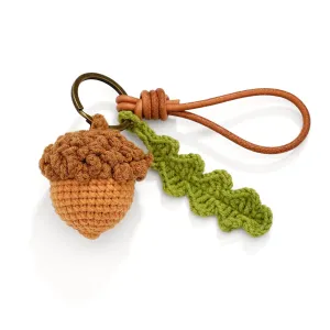 JOMODECOR Cute Acorn Keychain Handmade Wristlet Lanyard for Keys Crochet Knit Key Chains& Keyrings Accessories for Women & Girls, Handbag Backpack Charms