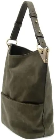 Joy Susan Women's Fashion Purse Darcy Zip Front Pocket Bucket Bag