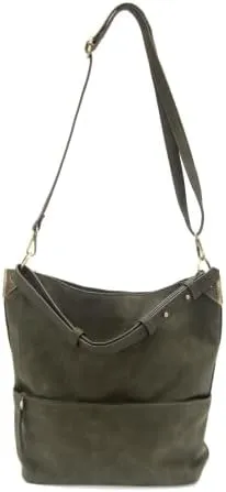 Joy Susan Women's Fashion Purse Darcy Zip Front Pocket Bucket Bag