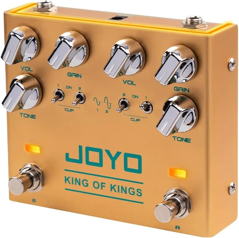 JOYO Dual Crunch Pure Analog Circuit Overdrive Effect Pedal with Independent Clipping for Electric Guitar - True Bypass (King of Kings R-20)