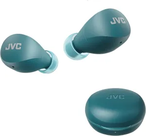 JVC Compact and Lightweight Gumy Mini True Wireless Earbuds Headphones, Long Battery Life (up to 23 Hours), Sound with Neodymium Magnet Driver, Water Resistance (IPX4) - HAA6TZ (Green)