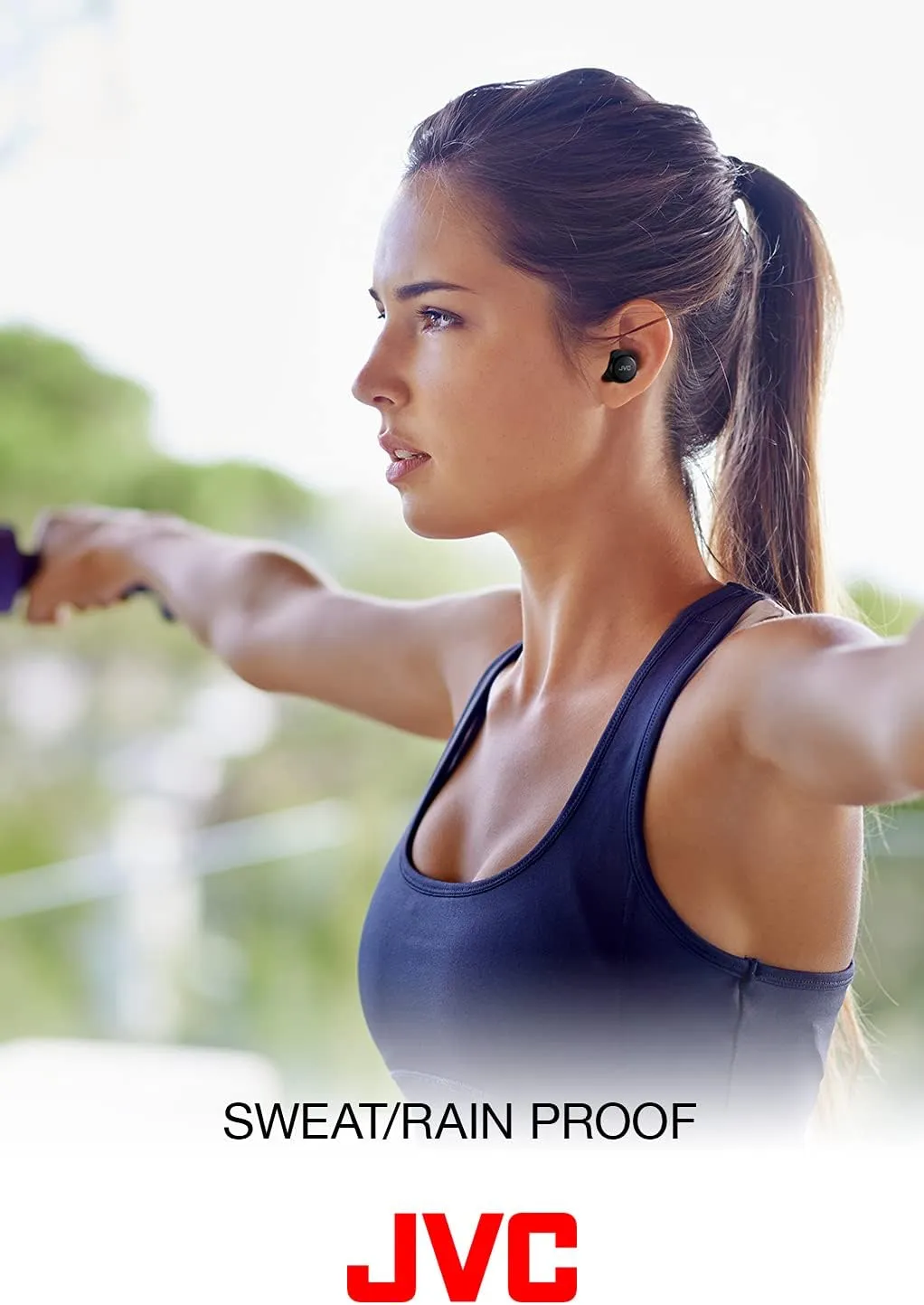 JVC Gumy mini True Wireless Earbuds Headphones, Bluetooth 5.1, Water Resistance(IPX4), Long Battery Life (up to 15 Hours) - HAZ55TB (Black)