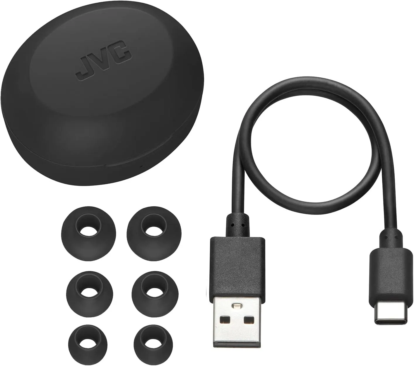 JVC Gumy mini True Wireless Earbuds Headphones, Bluetooth 5.1, Water Resistance(IPX4), Long Battery Life (up to 15 Hours) - HAZ55TB (Black)