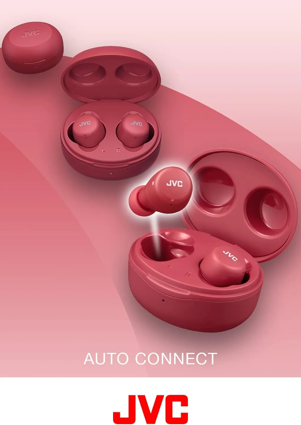JVC Gumy mini True Wireless Earbuds Headphones, Bluetooth 5.1, Water Resistance(IPX4), Long Battery Life (up to 15 Hours) - HAZ55TB (Black)