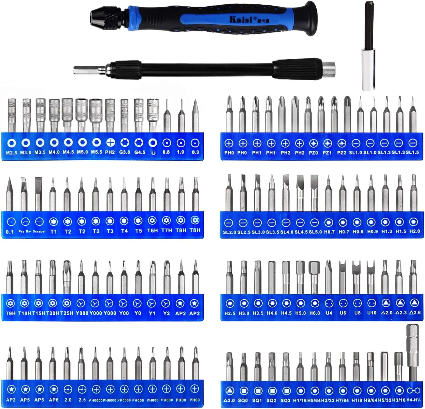 Kaisi 136 in 1 Electronics Repair Tool Kit Professional Precision Screwdriver Set Magnetic Drive Kit with Portable Bag
