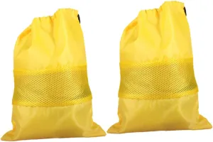 KESYOO 2PCS Storage Bag Creative Drawstring Handbag Reusable Foldable Grocery Bags for Fruit Protection and Storage Yellow Color
