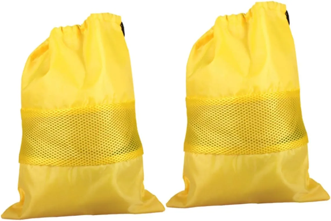 KESYOO 2PCS Storage Bag Creative Drawstring Handbag Reusable Foldable Grocery Bags for Fruit Protection and Storage Yellow Color