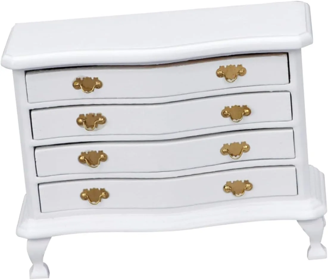 KICHOUSE Miniature Dollhouse Accessory Mini Chest Miniature Cabinet Wooden Drawer