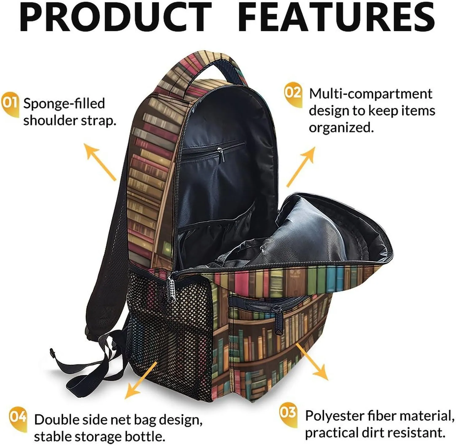 Kids Bookbag for Girls Boys 8-12, Cute Highland Cow School Backpacks for Gift, Animal Theme Gift, Leisure Boys Girls Bookbag for School Travel Hiking Preschool Elementary Kindergarten