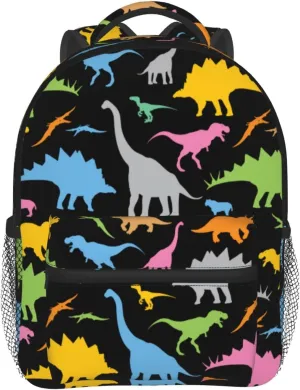 Kid's Mini Backpack 12 inch Colorful Dinosaur Backpack Schoolbag Preschool Kindergarten Children Bag Nursery Travel Bag for Toddler Boys Girls Age 3-7