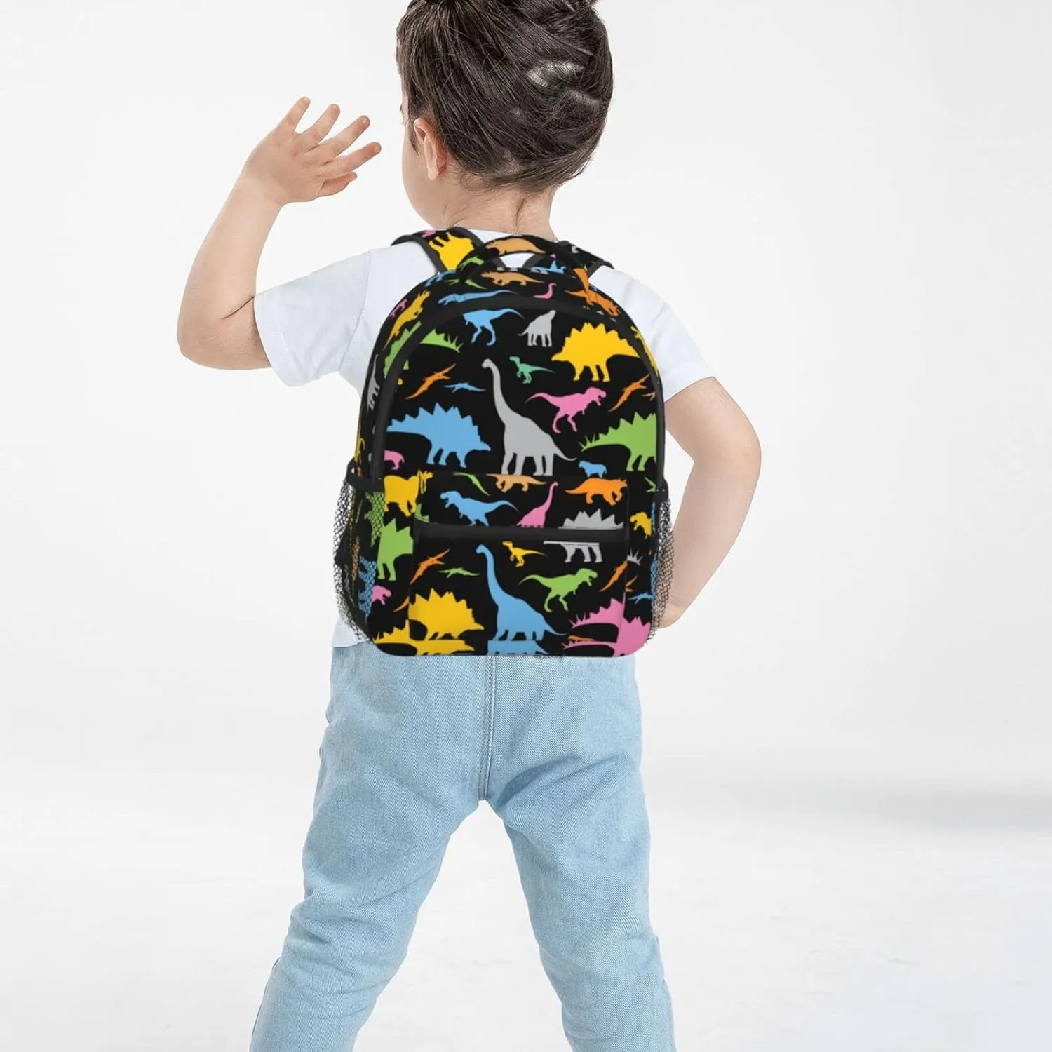 Kid's Mini Backpack 12 inch Colorful Dinosaur Backpack Schoolbag Preschool Kindergarten Children Bag Nursery Travel Bag for Toddler Boys Girls Age 3-7