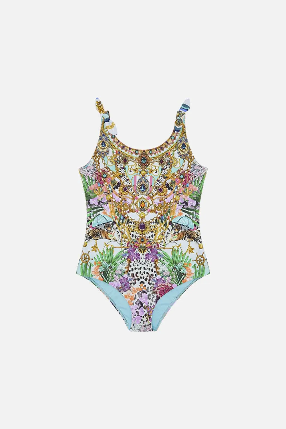 KIDS TIE SHOULDER ONE PIECE 4-10 DEAR AMORE MIO