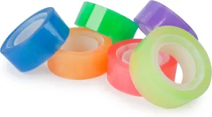 Kikkerland Neon Invisible Tape, Set of 6 Rolls (ST18)