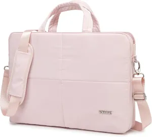 Kinmac 360° Protective Full Cushioned Muti-Compartments Laptop Shoulder Case Bag Briefcase For 16 inch HP,Lenovo,Dell,ASUS,Acer Ultrabook and Business Laptop (Pink)