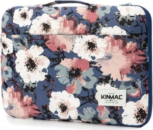 Kinmac 360° Protective Laptop Sleeve Case Bag Cover with Handle for MacBook Air 15 inch, and 15 inch-15.6 inch HP,Lenovo,Dell,ASUS,Acer Notebook Computer (Camellia)