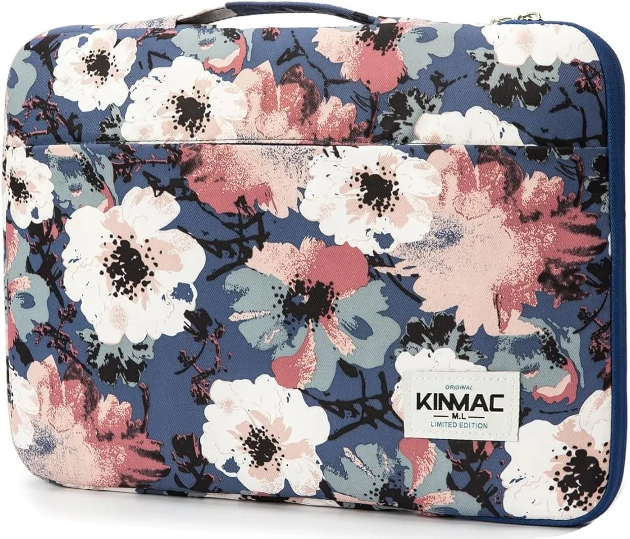 Kinmac 360° Protective Laptop Sleeve Case Bag Cover with Handle for MacBook Air 15 inch, and 15 inch-15.6 inch HP,Lenovo,Dell,ASUS,Acer Notebook Computer (Camellia)