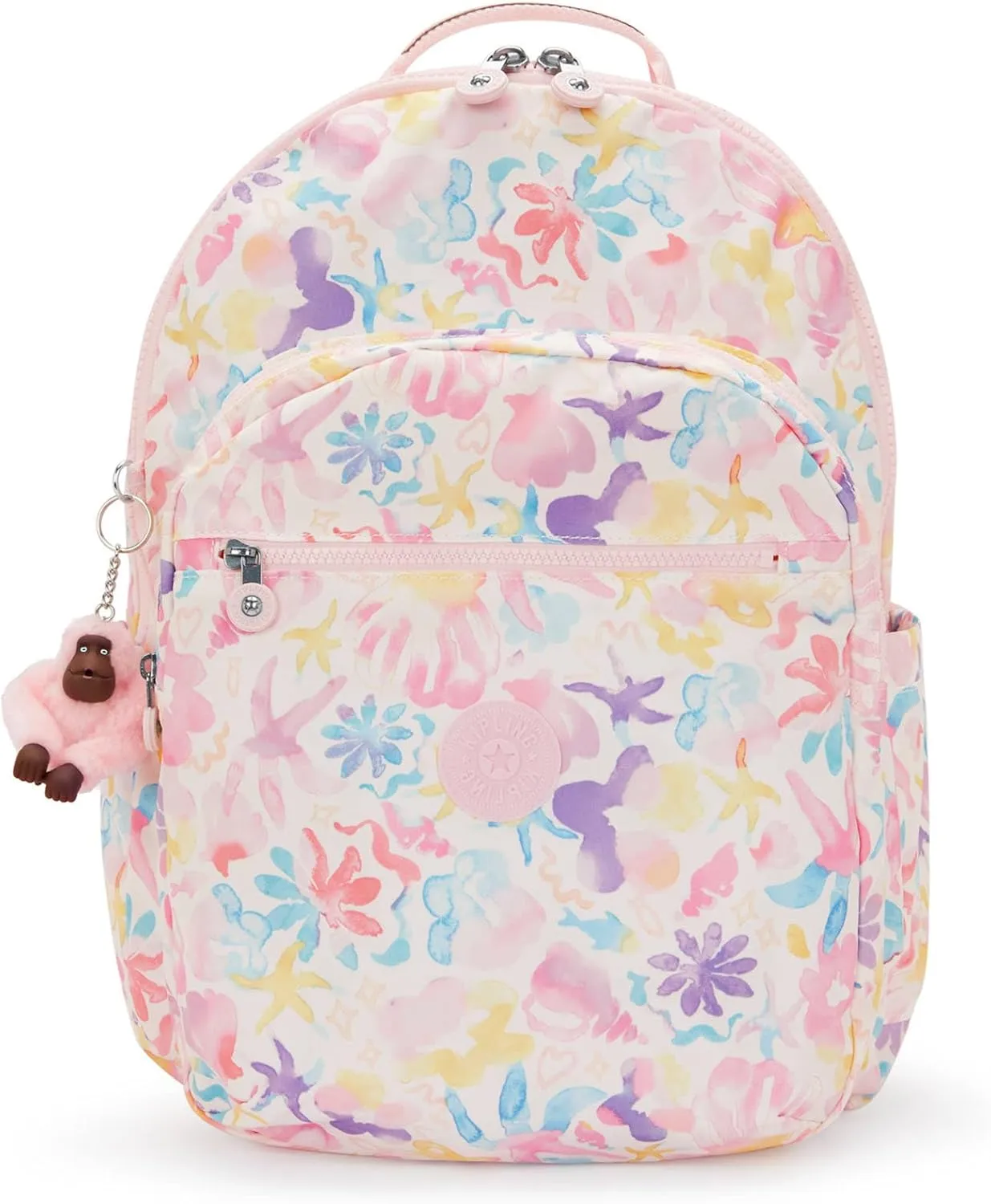 Kipling Seoul Extra Large Printed 17" Laptop Backpack Aqua Sea