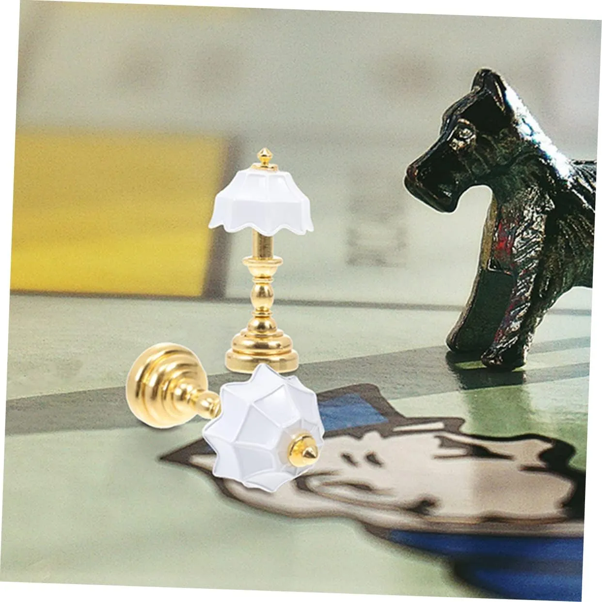 Kisangel 20pcs Miniature Table Lamp Led Desk Lights for Dollhouse Decor Retro Design Compact for Miniature Scenes and Craft Projects