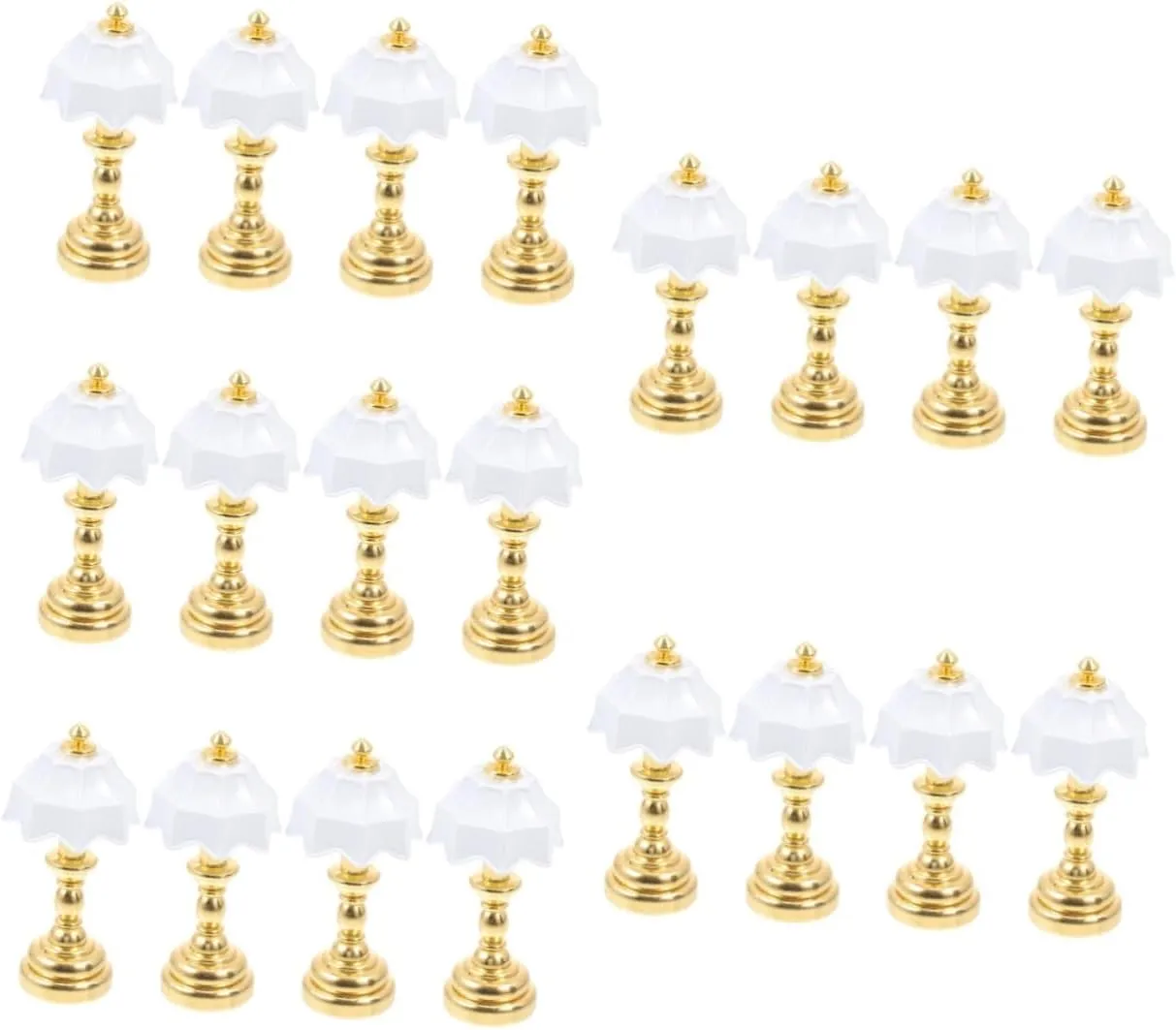Kisangel 20pcs Miniature Table Lamp Led Desk Lights for Dollhouse Decor Retro Design Compact for Miniature Scenes and Craft Projects