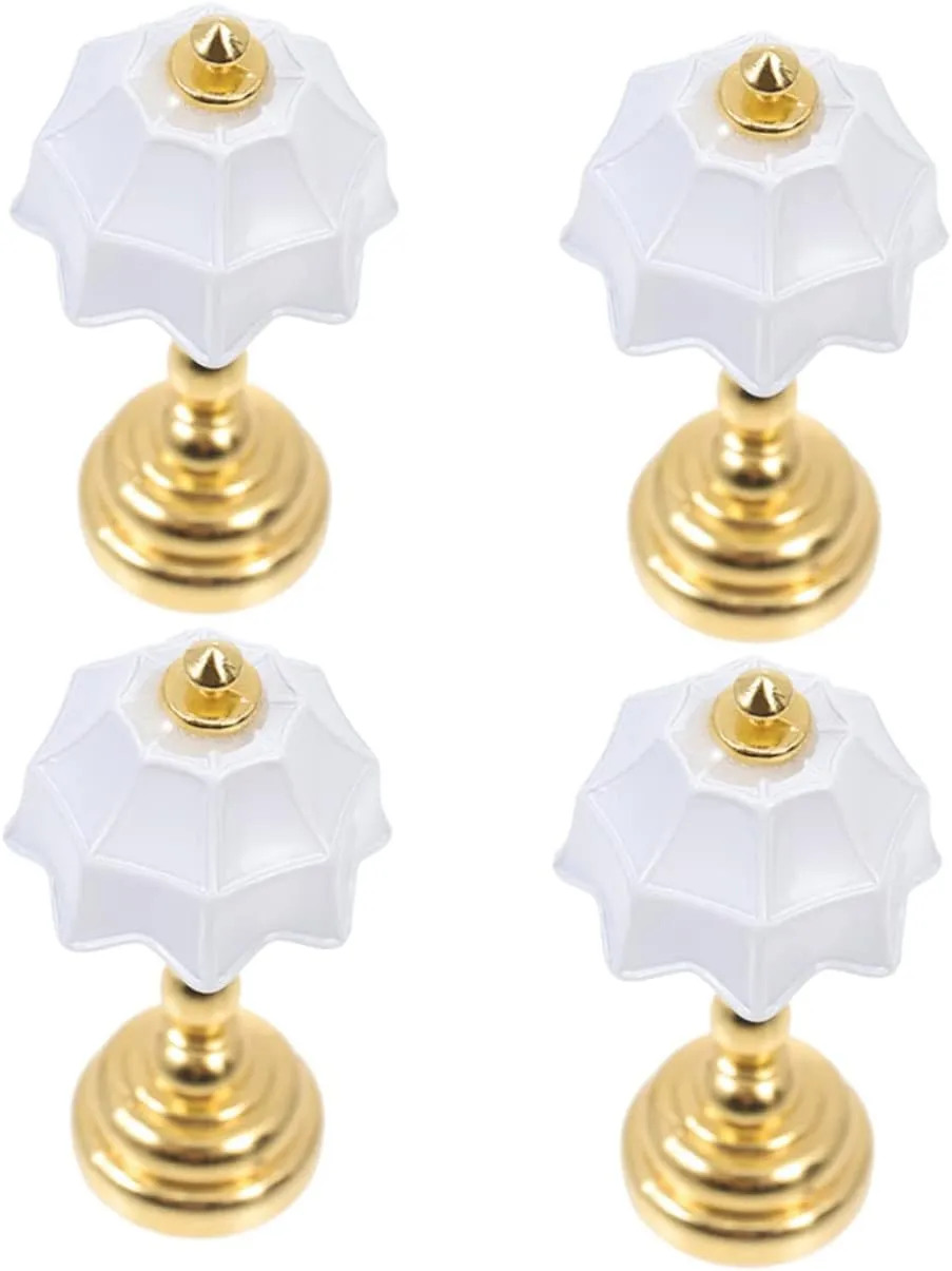 Kisangel 20pcs Miniature Table Lamp Led Desk Lights for Dollhouse Decor Retro Design Compact for Miniature Scenes and Craft Projects