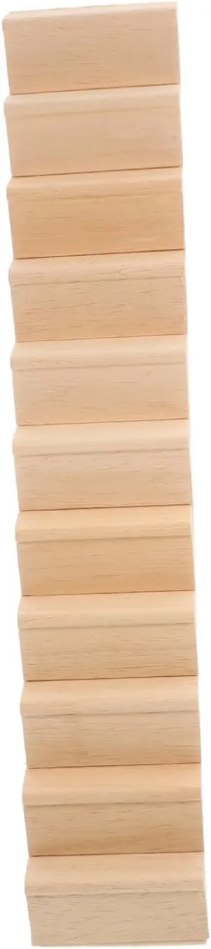 Kisangel 3pcs Miniature Wooden Staircase Ornament for Dollhouse Mini House Stairs Decor for Creative Play Safe Wooden Design for Boys and Girls Imagination and Building Scenes
