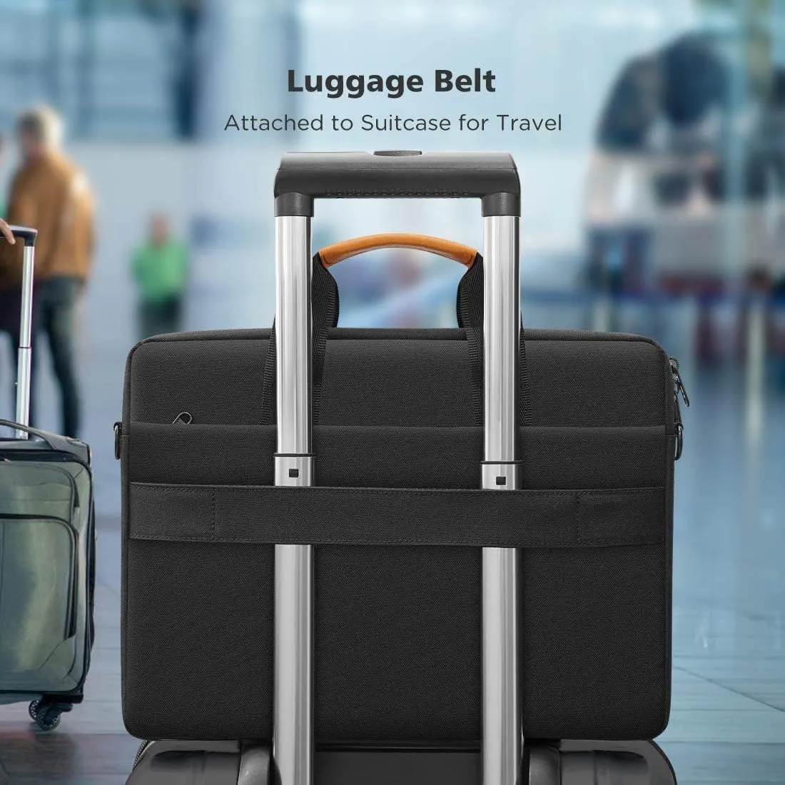 KIZUNA Laptop Bag Case 14 Inch Computer Shoulder Sleeve Briefcase For 15" Macbook air M3 M2 2024/Lenovo Flex 14/14" HP EliteBook 840 G5/14 Yoga Slim 7i Pro X/IdeaPad Slim 3i 14"/Dell,Black